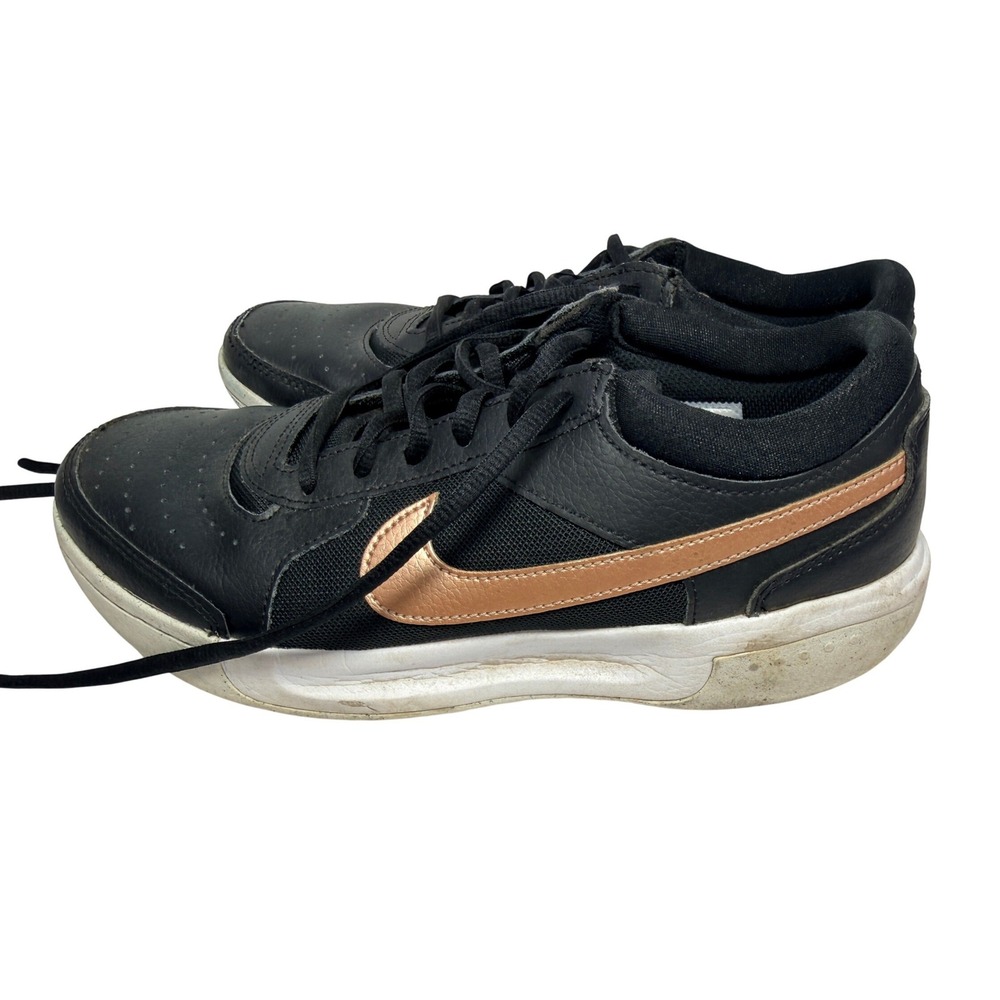 Nike Court Women's Black Rose Gold Tennis Shoes Sneakers Size 8 DH1042-091 - BG